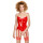 Black Level Vinyl Corset red M