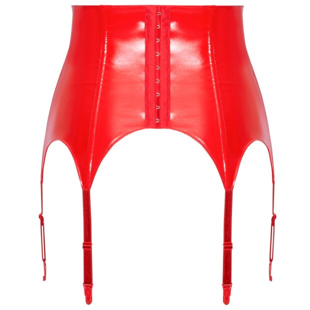 Black Level Vinyl Suspender Straps red M