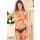Rene Rofe Lingerie Crotchless Lace V-Thong Black S/M - M/L