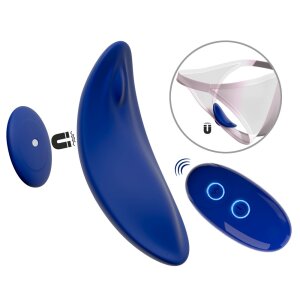 You2Toys Smile RC Panty Vibrator Slim Blau 10,4 cm