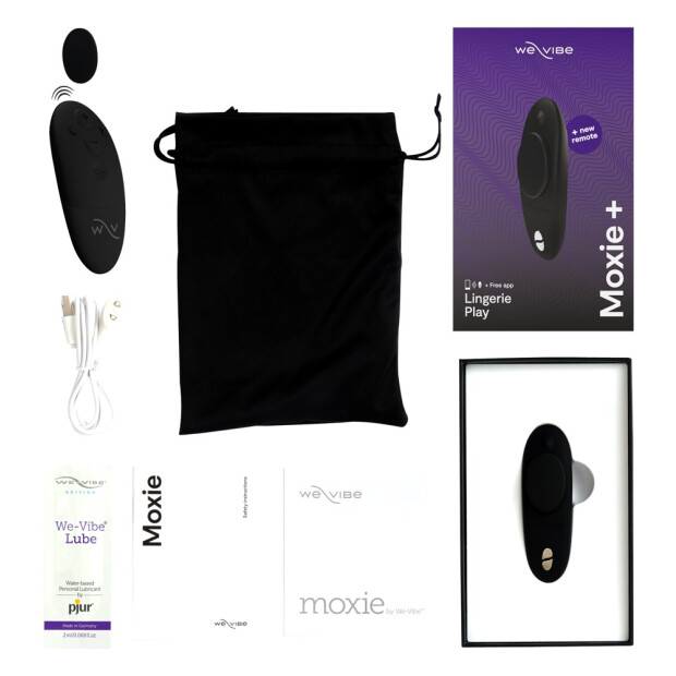WE-VIBE Moxie+ Satin Black Panty Vibrator Schwarz 8,4 cm