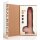 RealRock Vibrating and Rotating Straight Cock with Balls Vibrator Beige 20,5 cm