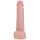 RealRock Vibrating and Rotating Straight Cock with Balls Vibrator Beige 20,5 cm