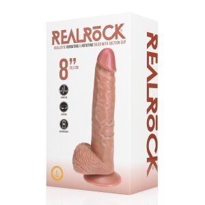 RealRock Vibrating and Rotating Straight Cock with Balls...