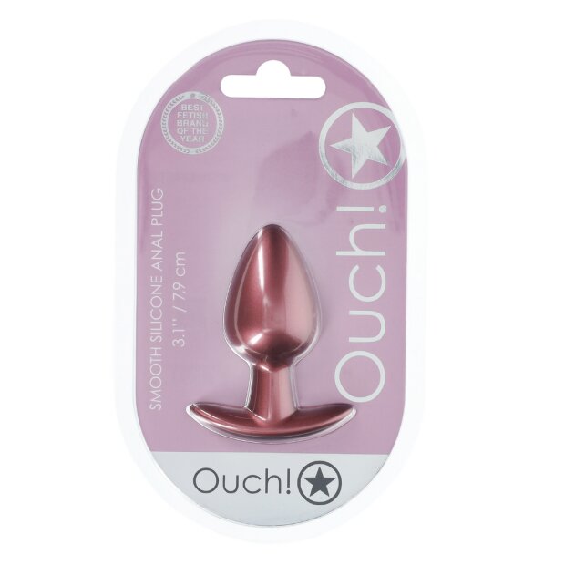 Ouch! Smooth Silicone Anal Plug  Medium 7,9 cm ø 3,1 cm Rose