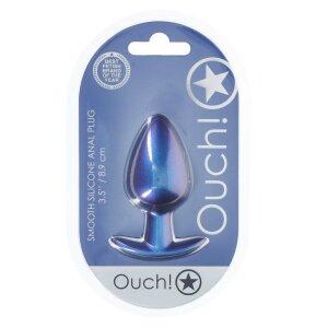 Ouch! Plug anal en silicone lisse Large 8,9 cm ø...