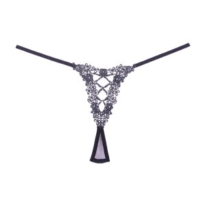 Allure Mesh Thong One Size Black
