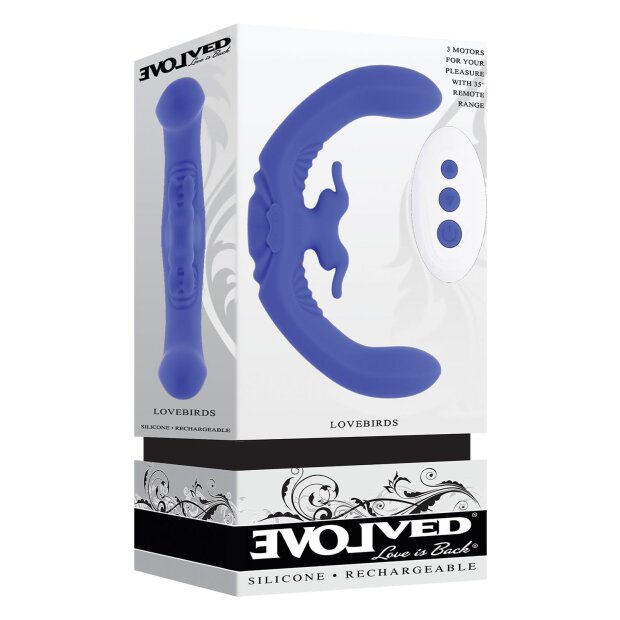 Evolved Lovebirds Paarvibrator Blau 20,8 cm ⌀ 3,5 cm
