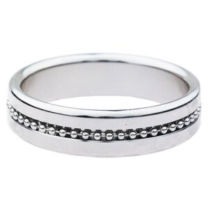 MenSteel Cockring Perly Ring Contour Ø 41 mm Silber