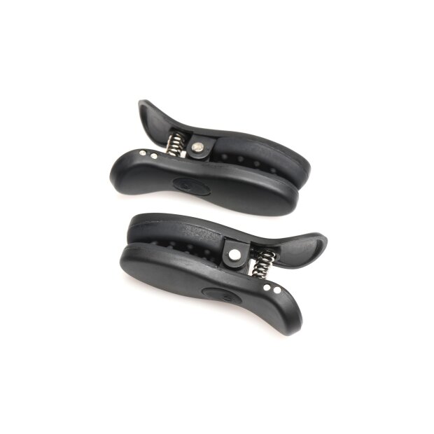 XR Brands Dark Grip Vibrating Nipple Clamps Black