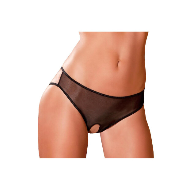 Rene Rofe Lingerie Crotchless Cage Back Boyshort Black S/M - M/L