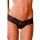 Crotchless Lace Thong With Lace-Up Back Black S/M - M/L