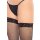 Lace Top Fishnet Thigh Highs Black Onesize - Queensize