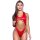 MAPALÉ Schimmernder Unterbrustmonokini Rot S/M - M/L