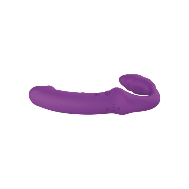 TOYJOY Designer Edition Nymphea Vibrating Strap-On Vibrator Lila 20 cm ⌀ 4 cm