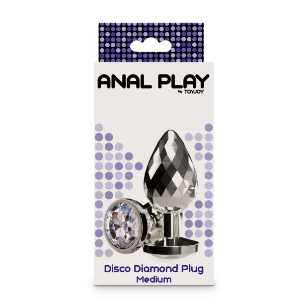 ToyJoy Anal Play Disco Diamond Plug Medium Silver 3,3 cm