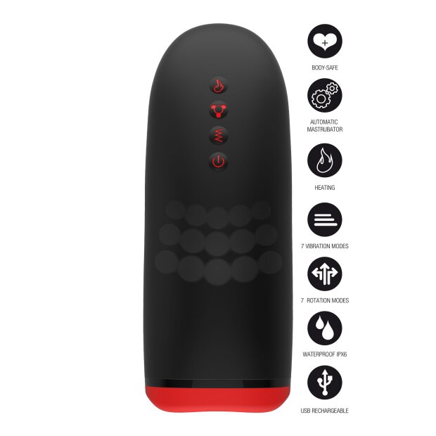 Hidden Desire Fusion X Beaded Tongue Masturbator Black