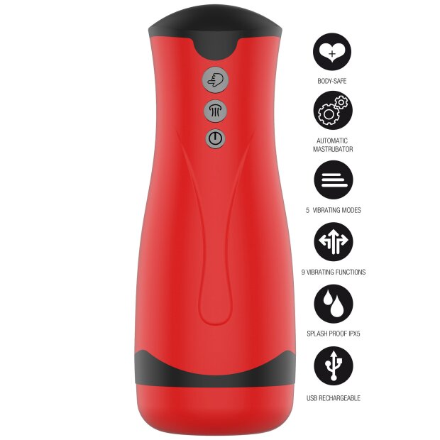 Hidden Desire Fusion X Super Suction Masturbator Red