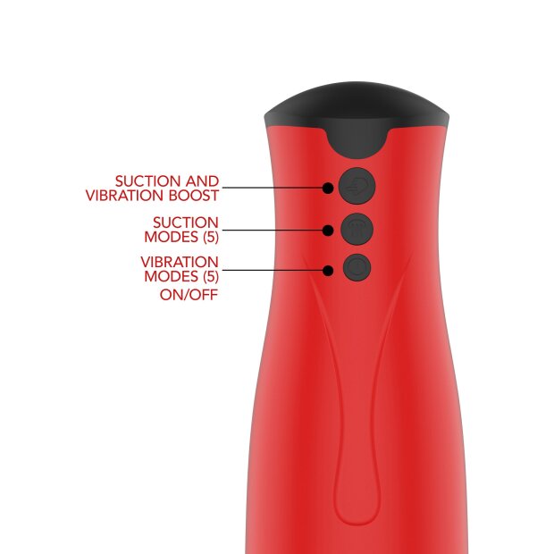 Hidden Desire Fusion X Super Suction Masturbator Red