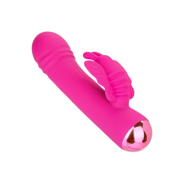 CalExotics Thicc Chubby Rotating Butterfly Vibrator Pink 21,5 cm