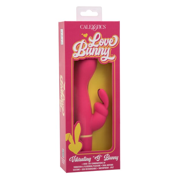 CalExotics Love Bunny Vibrating G Bunny Rabbit Vibrator Pink 19 cm