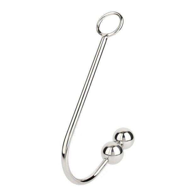 Mr. Steel Anal Hook Double Balls 40+40mm Silver