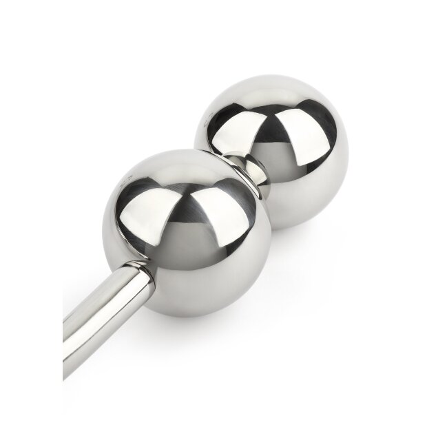 Mr. Steel Anal Hook Double Balls 40+40mm Silver