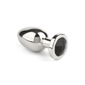 Mr. Steel Jewled Butt Plug Small Black 2,5 cm