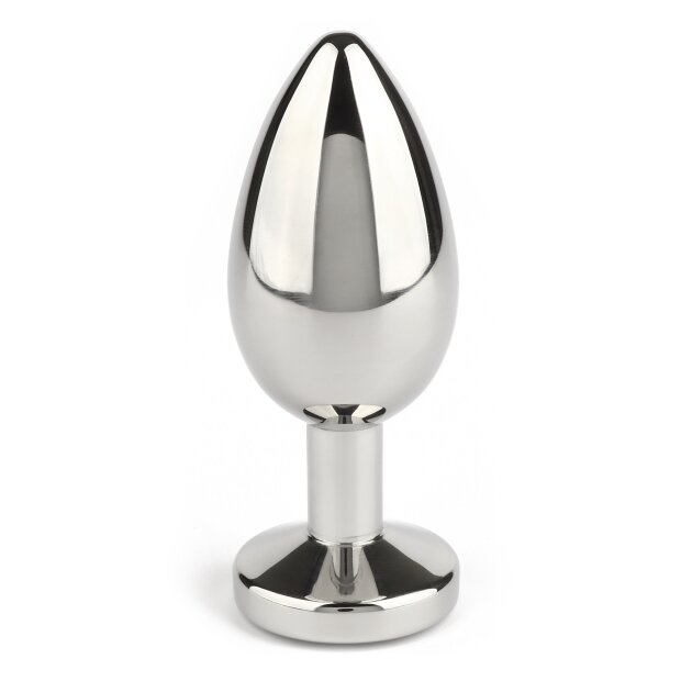 Mr. Steel Jewled Butt Plug Medium Pink 3 cm