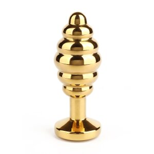 Mr. Steel Twister Butt plug Medium Gold 3 cm
