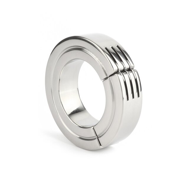 Mr. Steel Hinged Magnetic Cockring 40 mm Silver