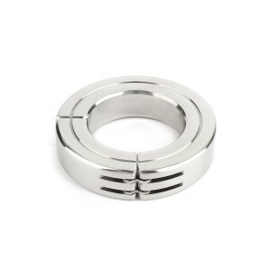 Mr. Steel Hinged Magnetic Cockring 45 mm Silver