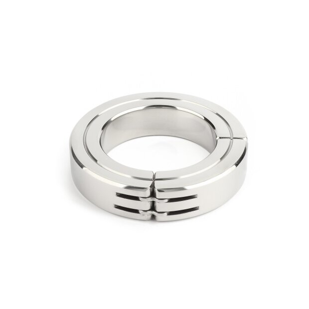 Mr. Steel Hinged Magnetic Cockring 50 mm Silver