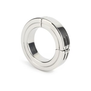 Mr. Steel Hinged Magnetic Cockring 50 mm Silver