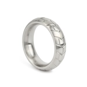 Mr. Steel MeGa Tire C-Ring Satin 40 mm Silver