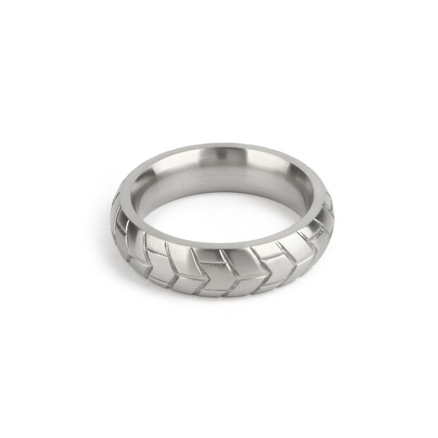 Mr. Steel MeGa Tire C-Ring Satin 50 mm Silver