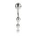 Mr. Steel Twisted Desire Bulb Wand Silver 24 cm
