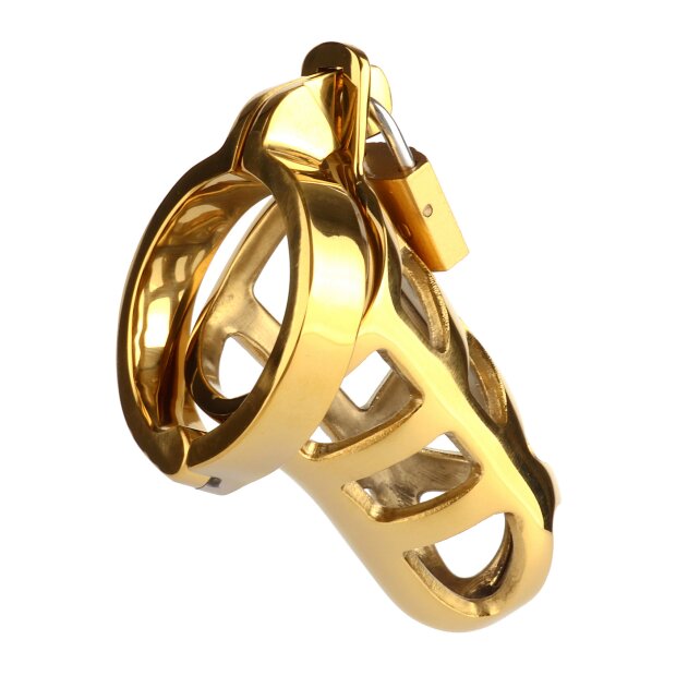 Mr. Steel Brutal Chastity Cage Gold Gold