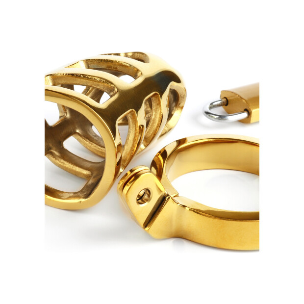 Mr. Steel Brutal Chastity Cage Gold Gold