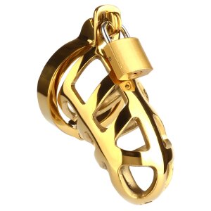 Mr. Steel Brutal Chastity Cage Gold Gold