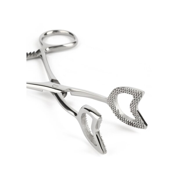 Mr. Steel Cube Tongs V Shape Silver