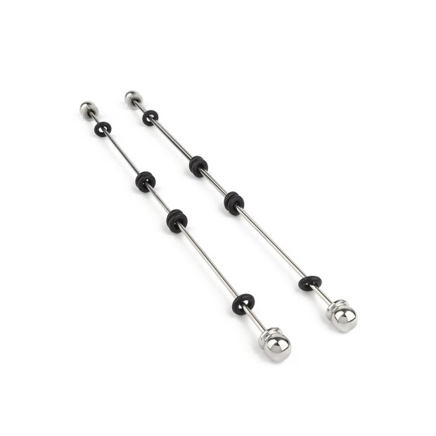 Mr. Steel Nipple Sticks with Ball 20 cm Silver