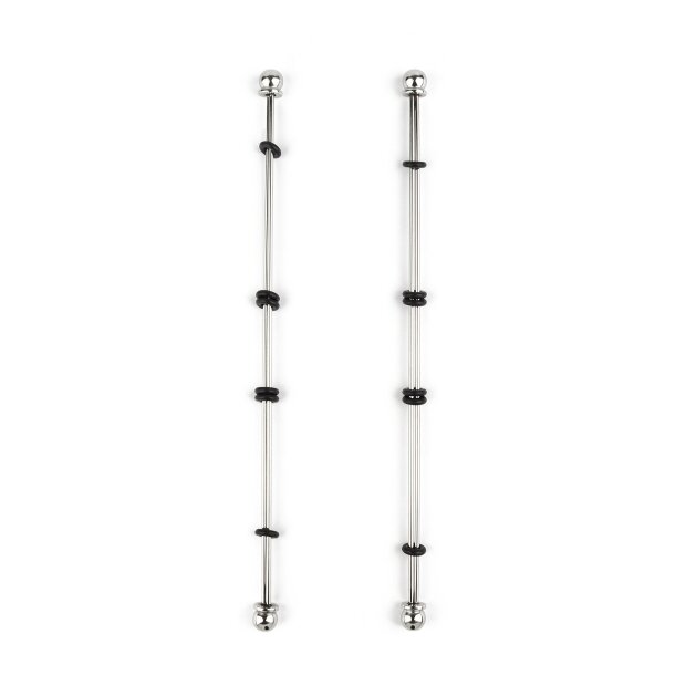 Mr. Steel Nipple Sticks with Ball 20 cm Silver