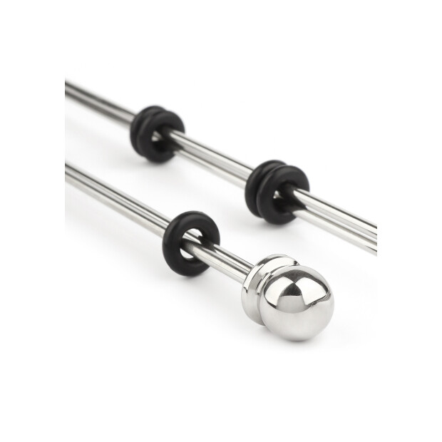 Mr. Steel Nipple Sticks with Ball 20 cm Silver