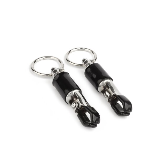 Mr. Steel Barrel Tit Clamps With Ring Silver