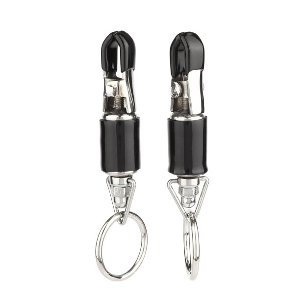 Mr. Steel Barrel Tit Clamps With Ring Silver