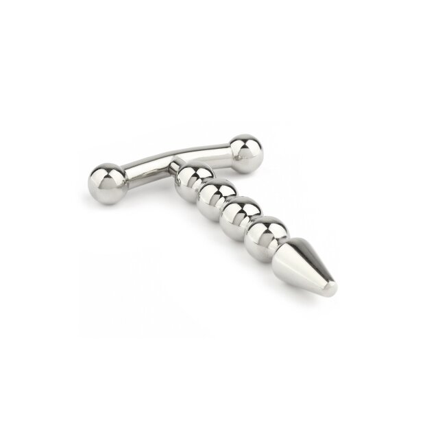 Mr. Steel Rod Ecstasy Beaded Penis Plug Silver