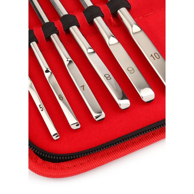 Mr. Steel Single End Dilator 10 Pcs Silver