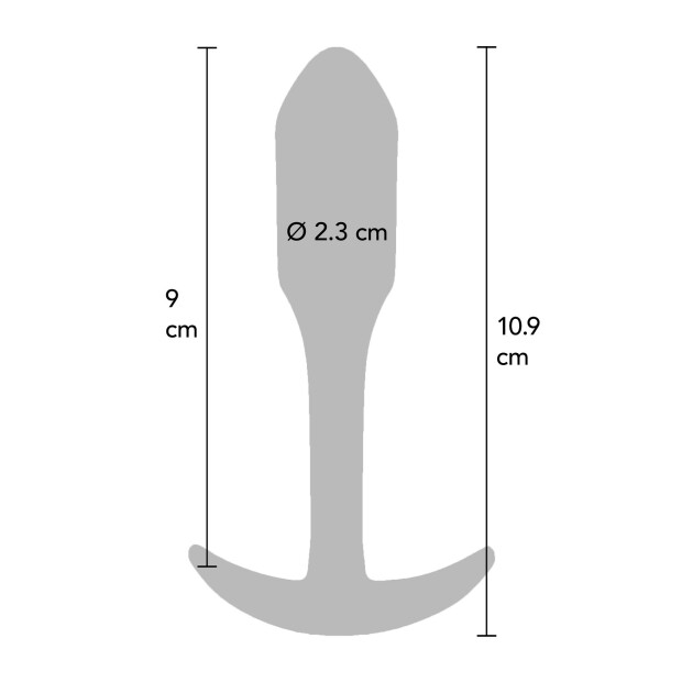 Toyjoy Smooth Analplug Medium Black 2,3 cm