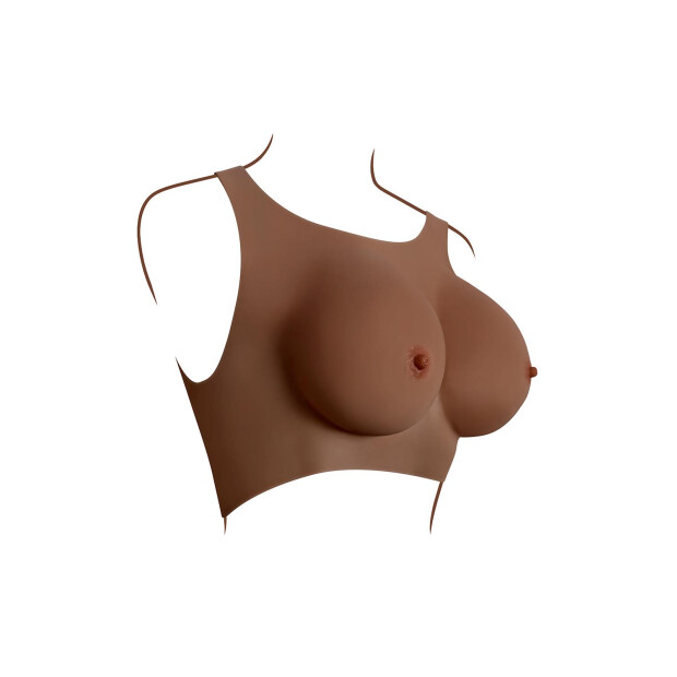 Gender X Realistisches Brustimitat dunkel C - E